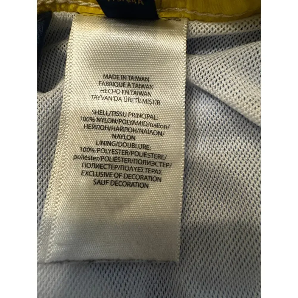 Polo Ralph Lauren Men's Swim Trunks Blue Yellow Lined Preppy Old Money Size M